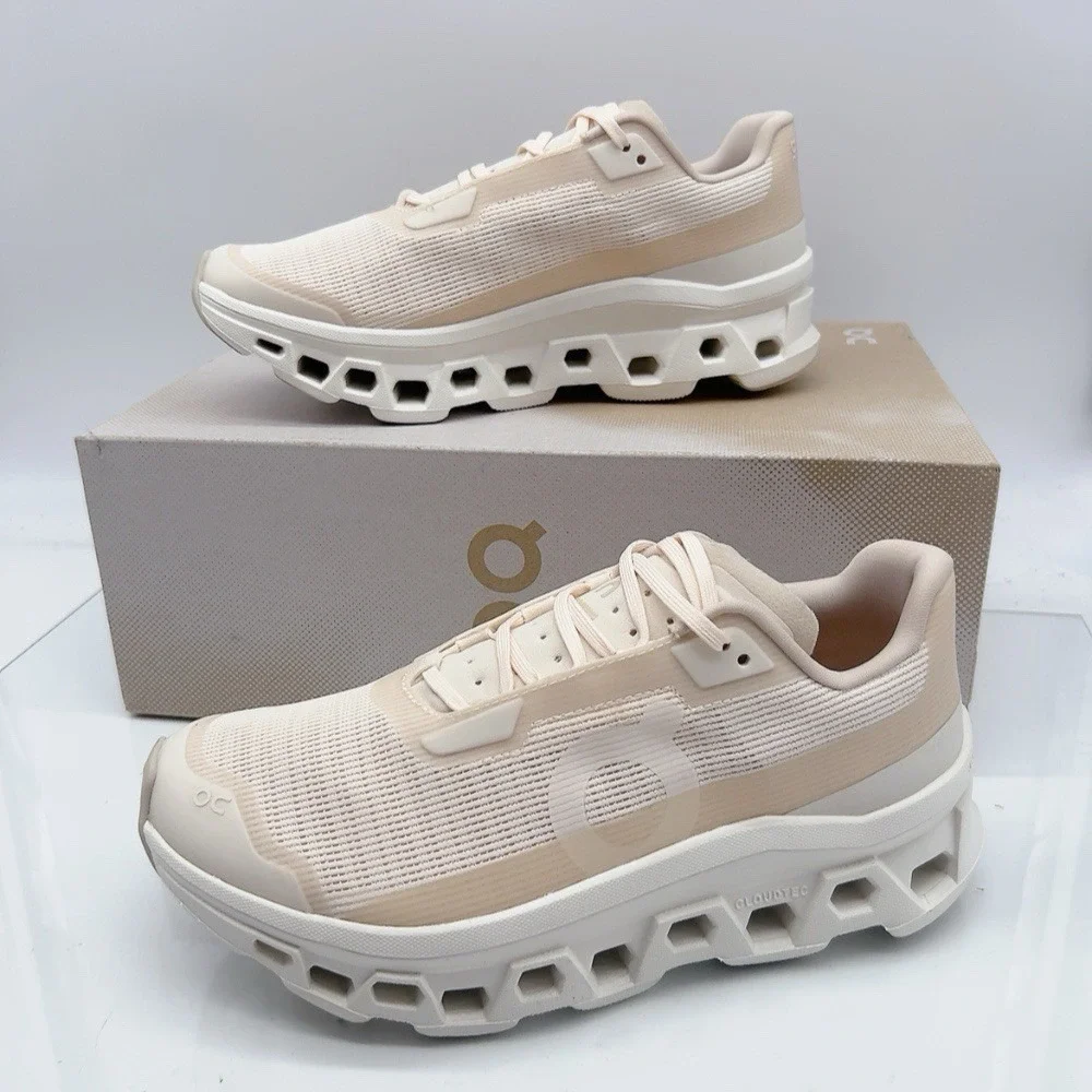 On Running Cloudmonster Women's Shoes Sneakers Void Dew Ivory Beige US 8.5
